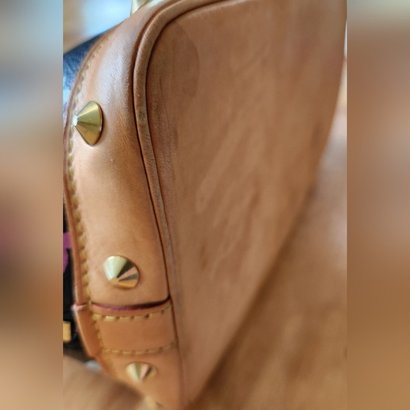 Louis Vuitton x Takashi Murakami Black Multicolor Mongram Alma - Picture 5 of 16